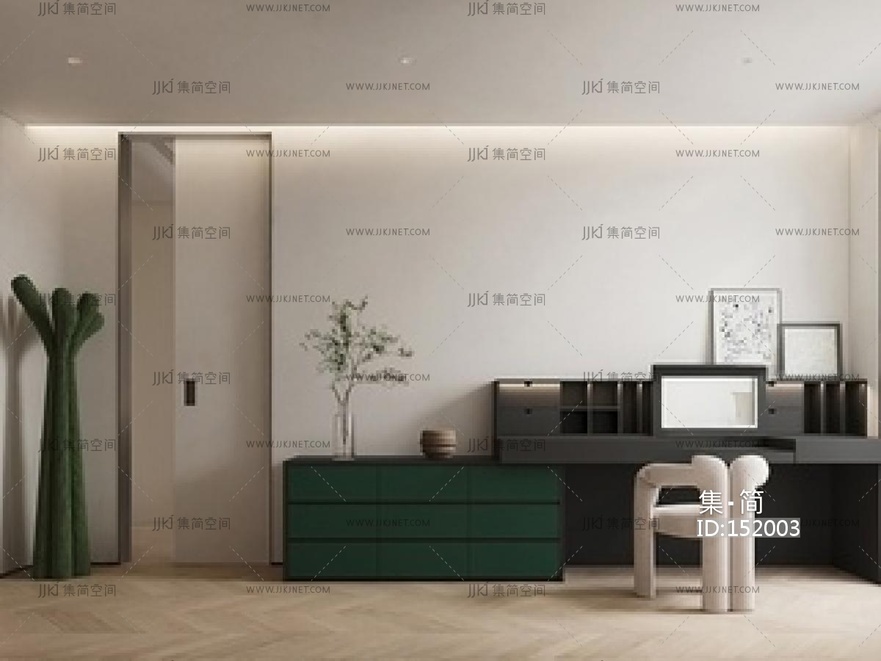 现代梳妆台SU模型