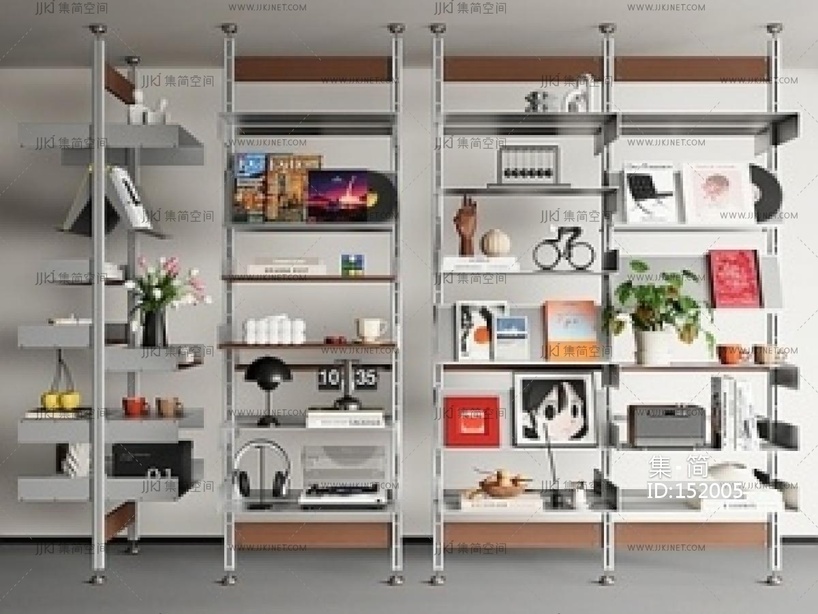 现代书架SU模型