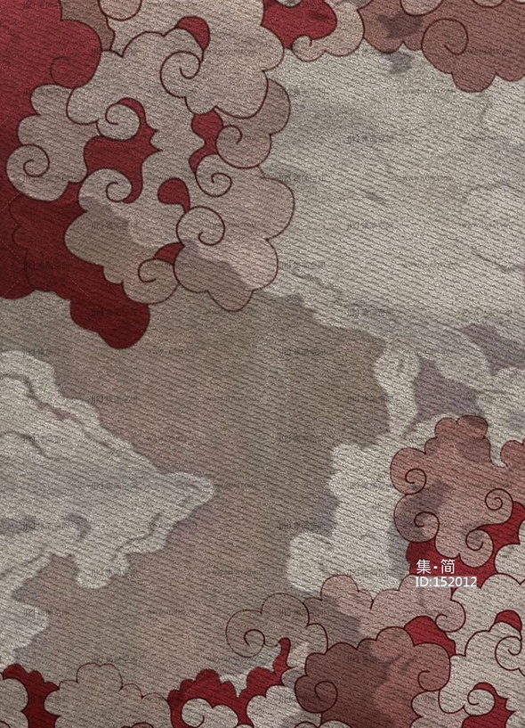 新中式祥云地毯云纹地毯 (3)