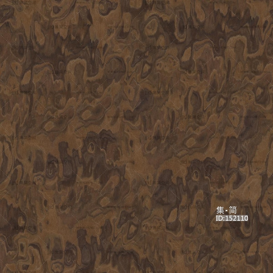 无缝棕色木瘤科技木皮贴图