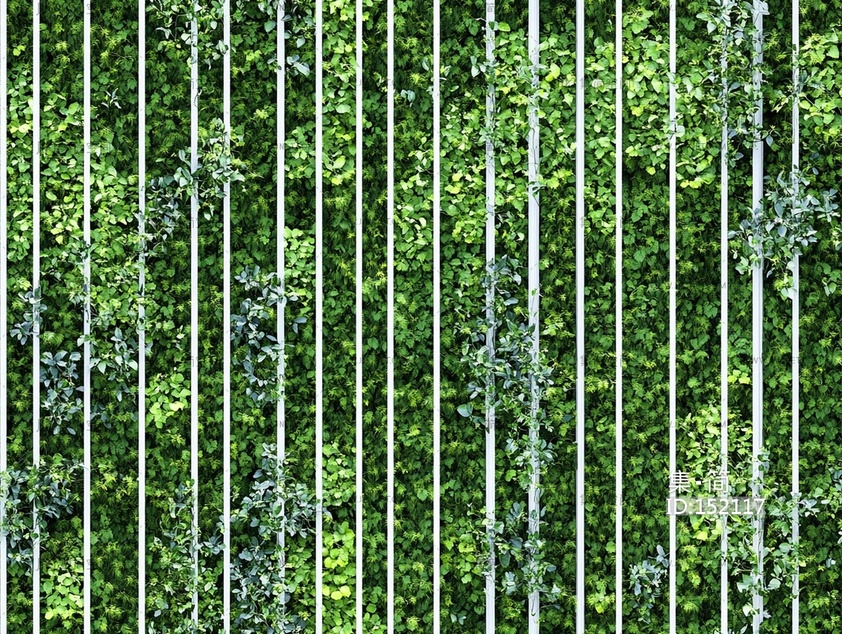 现代绿植墙_生态植物墙贴图