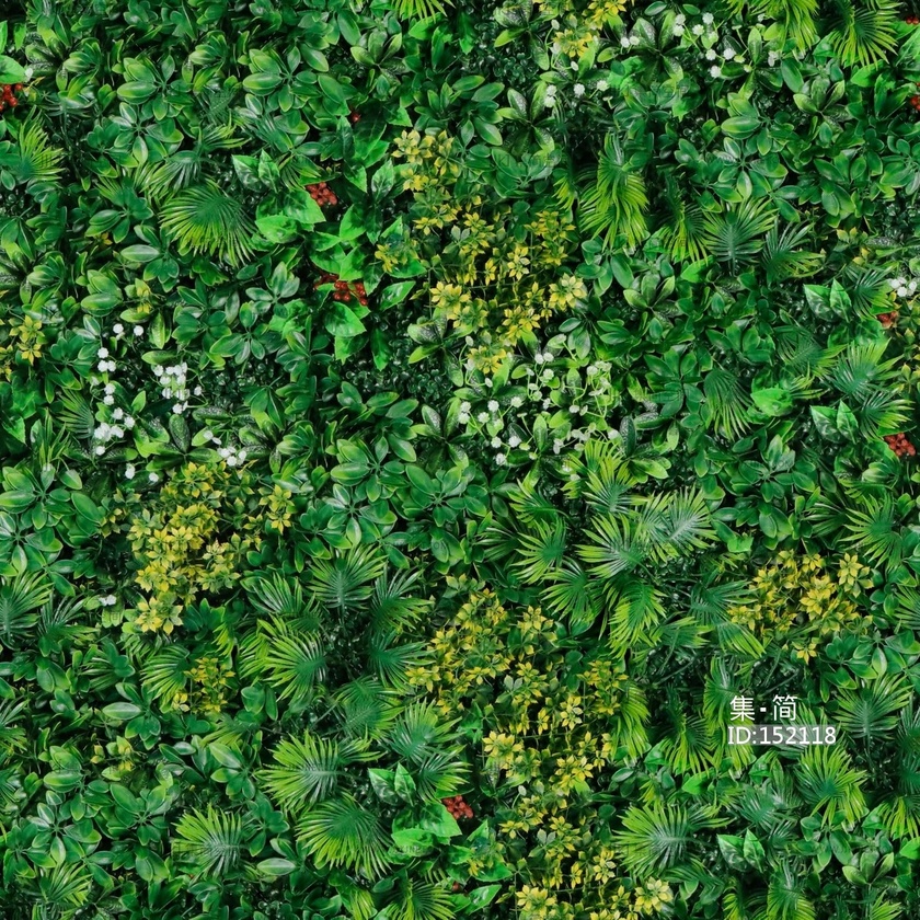 无缝绿植墙贴图