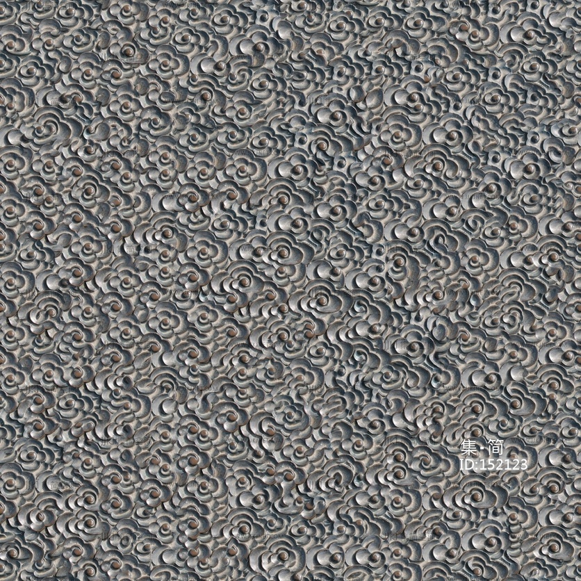 深灰色云纹铜雕浮雕贴图金属板