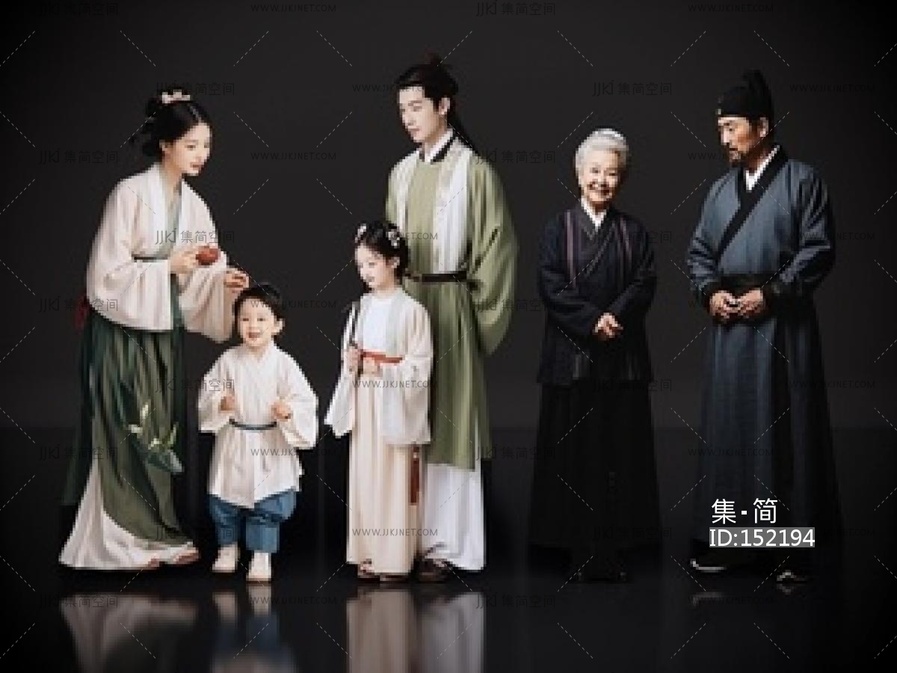 古装人物组合SU模型I