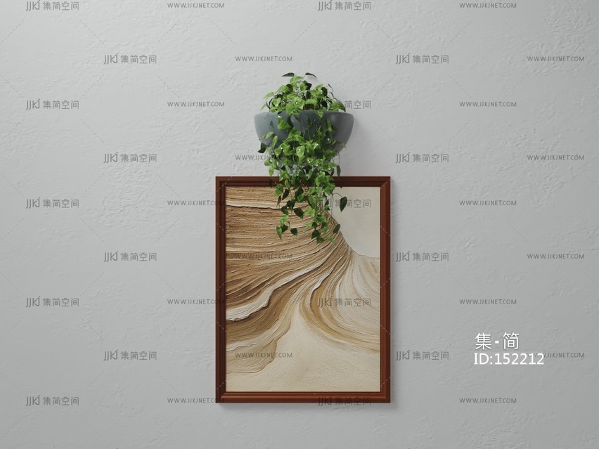 室内吊兰相框挂画