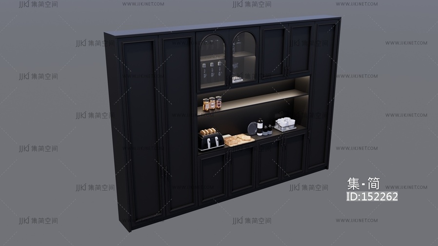 深灰色餐边柜酒柜