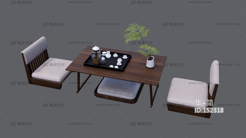 中古风二人茶桌