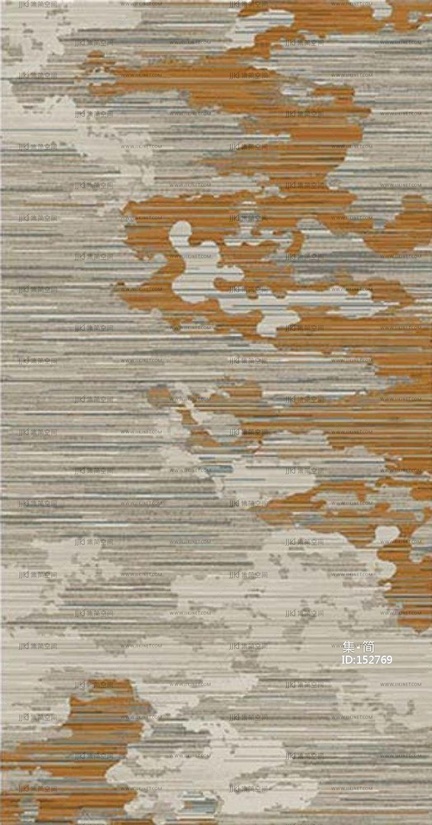 新中式花纹花瓣地毯 (11)