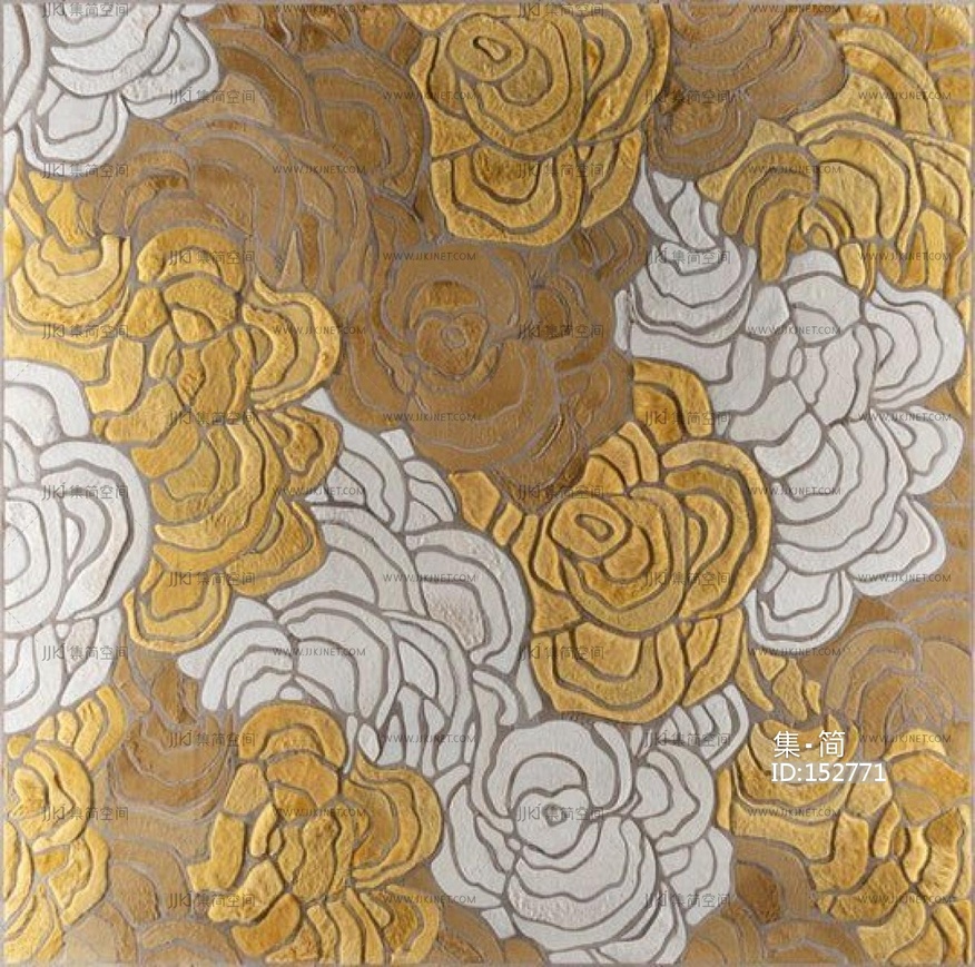 新中式花纹花瓣地毯 (13)