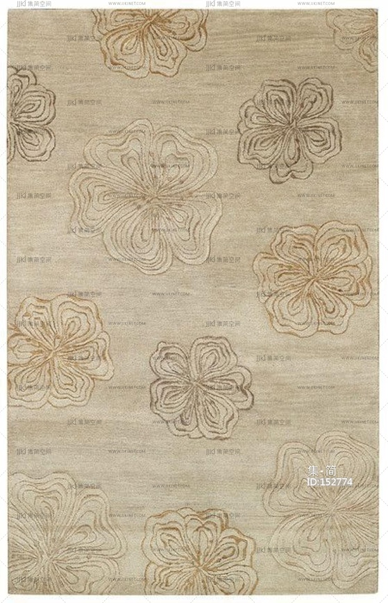 新中式花纹花瓣地毯 (16)