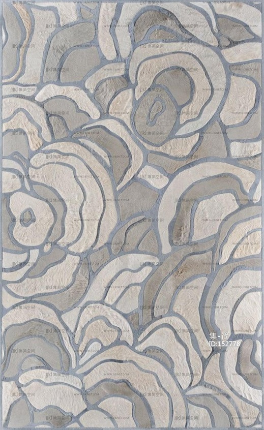 新中式花纹花瓣地毯 (22)