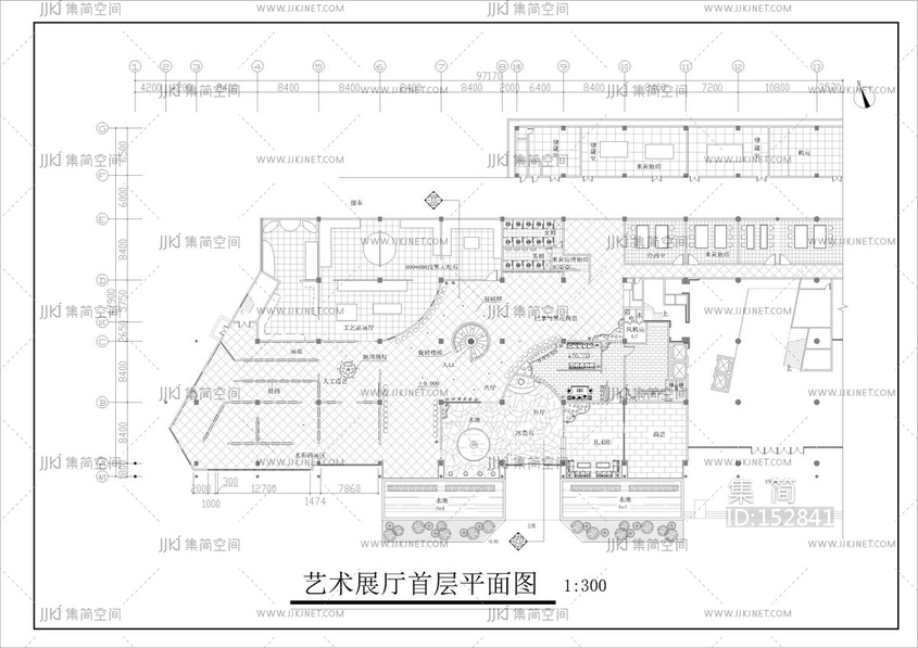 艺术展厅图cad