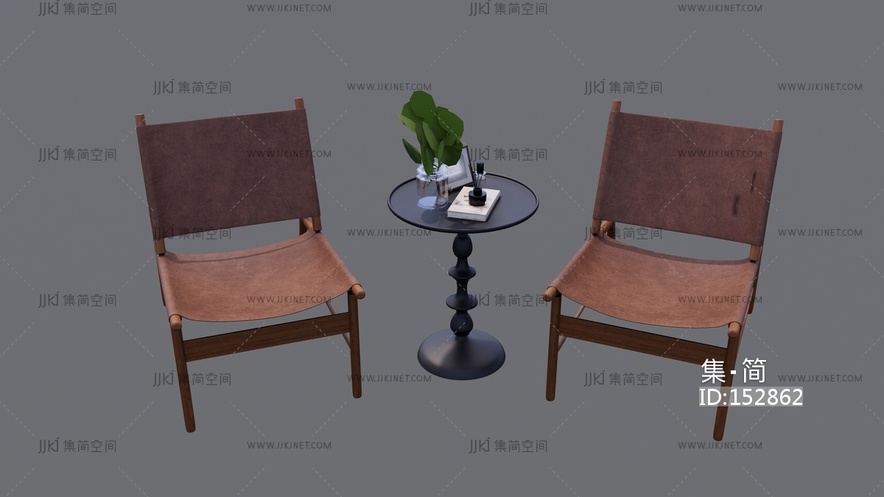 中古风单椅茶几组合