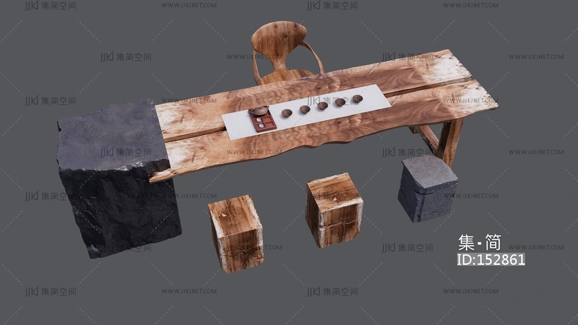 中古风长茶台组合