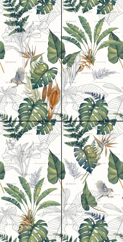 法式花砖_瓷砖_仿古砖_厨卫瓷砖_艺术砖_立体砖贴图