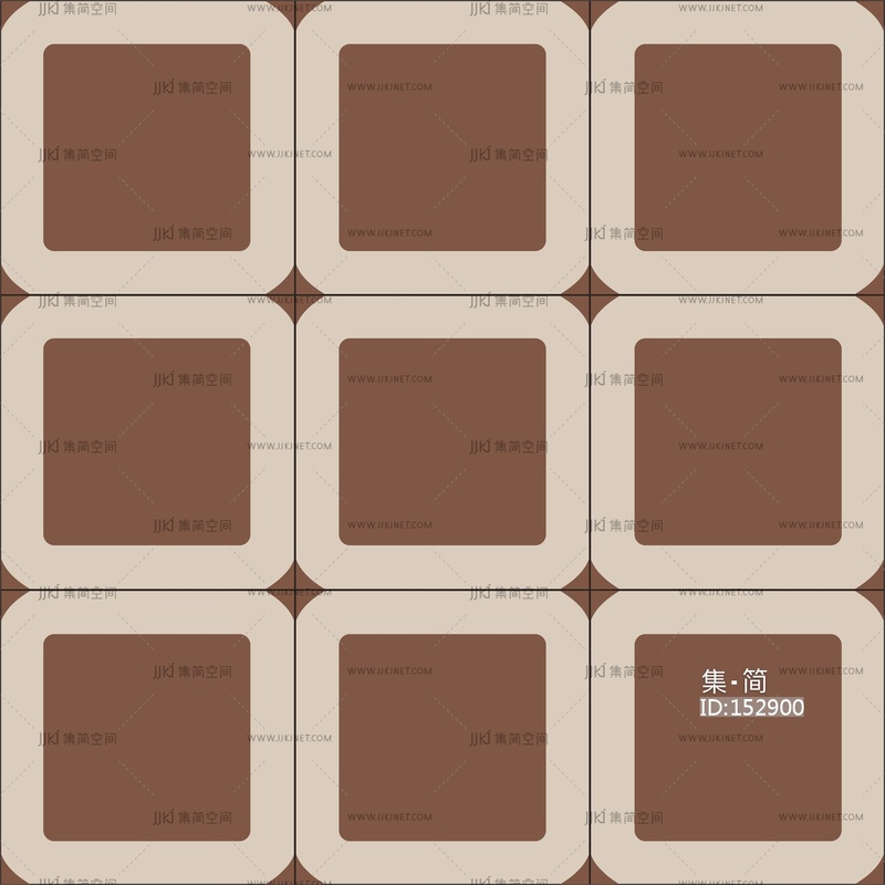 法式中古瓷砖_无缝_小花砖_柔光砖贴图