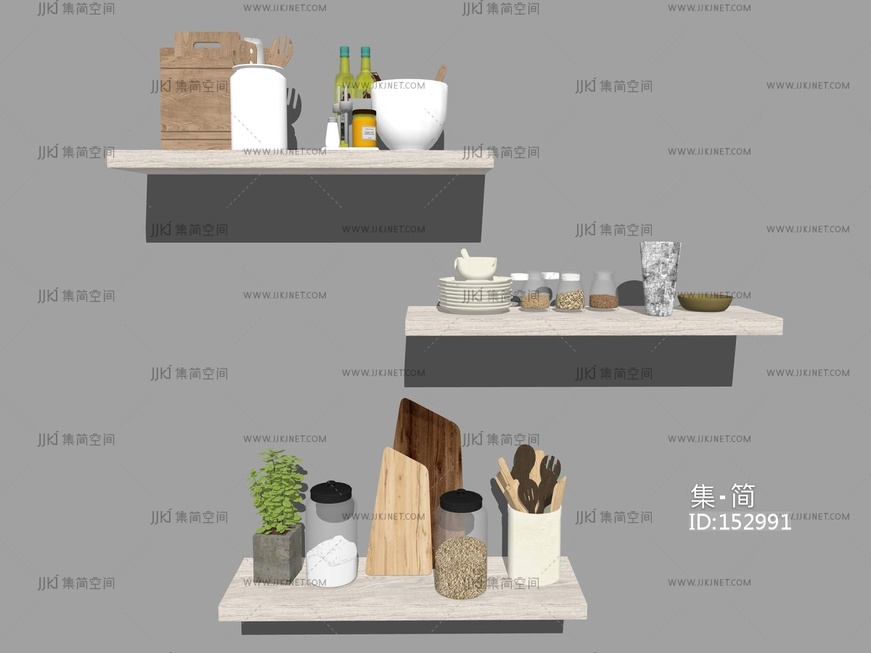 02现代厨房用品组合