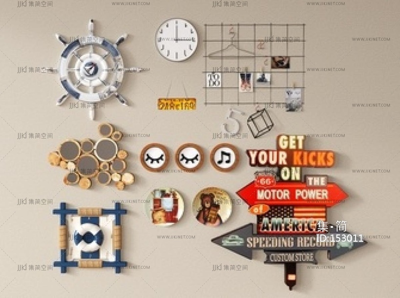 现代挂件_墙饰挂件SU模型