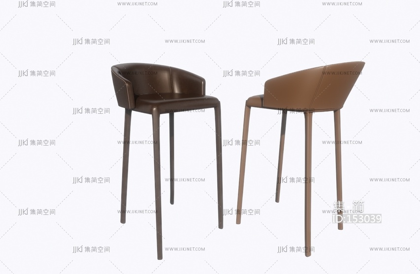 现代吧椅SU模型
