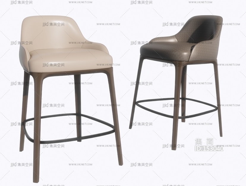 现代吧椅SU模型