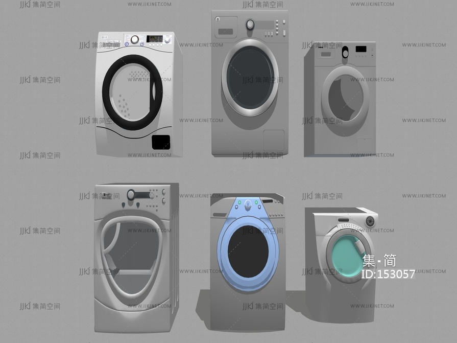 现代单桶洗衣机合集SU模型
