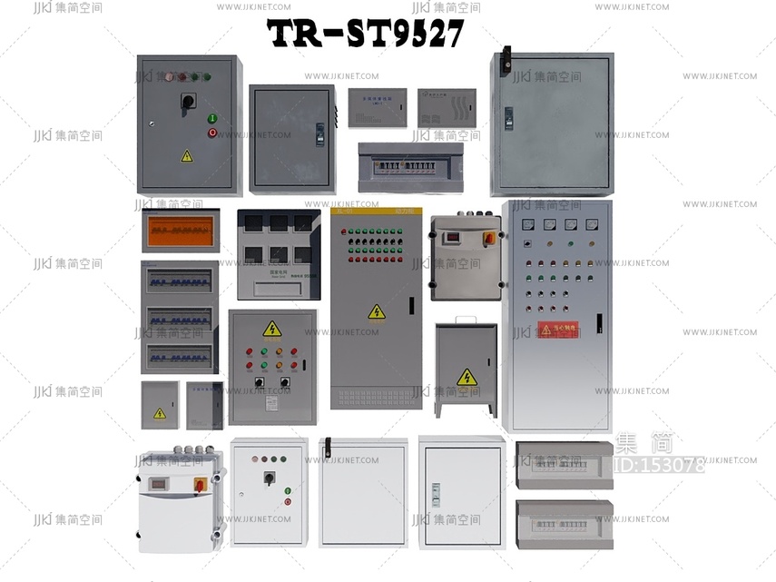 工业设备_电箱_配电房_配电箱电闸3D模型