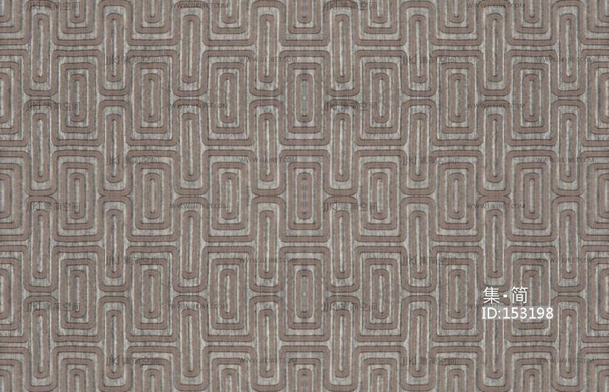 新中式图案无缝布纹地毯 (2)