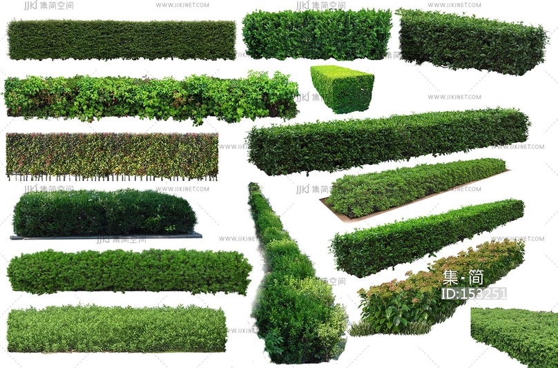 免抠景观绿篱psd文件