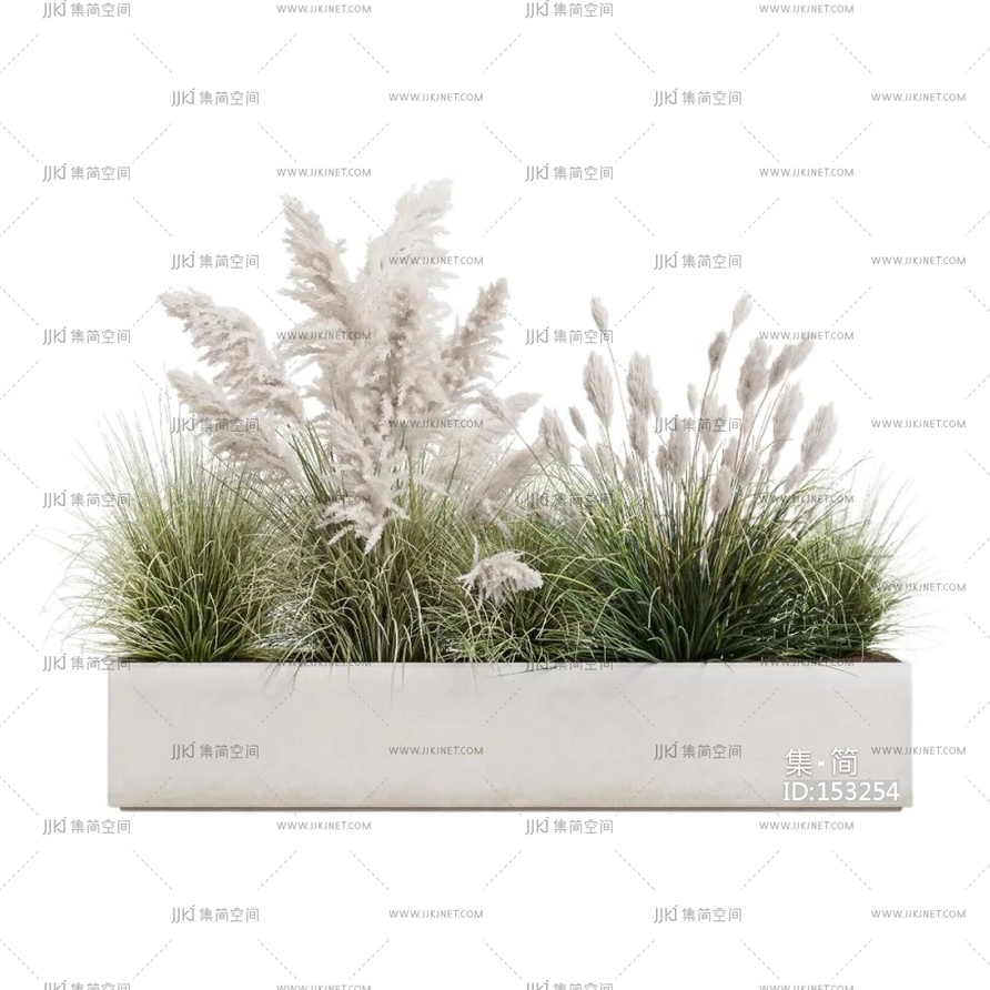 02-花盆绿萝l芦苇草花池 (5)