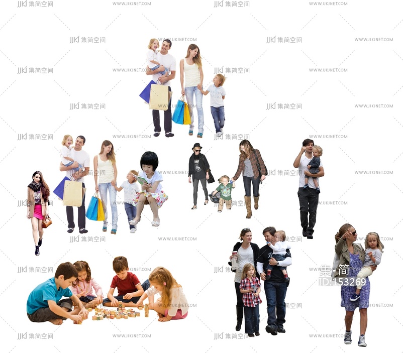 儿童亲子带小孩的人psd素材