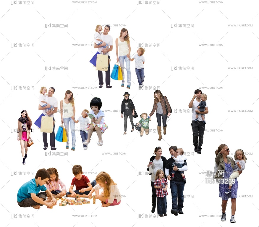 儿童亲子带小孩的人psd素材