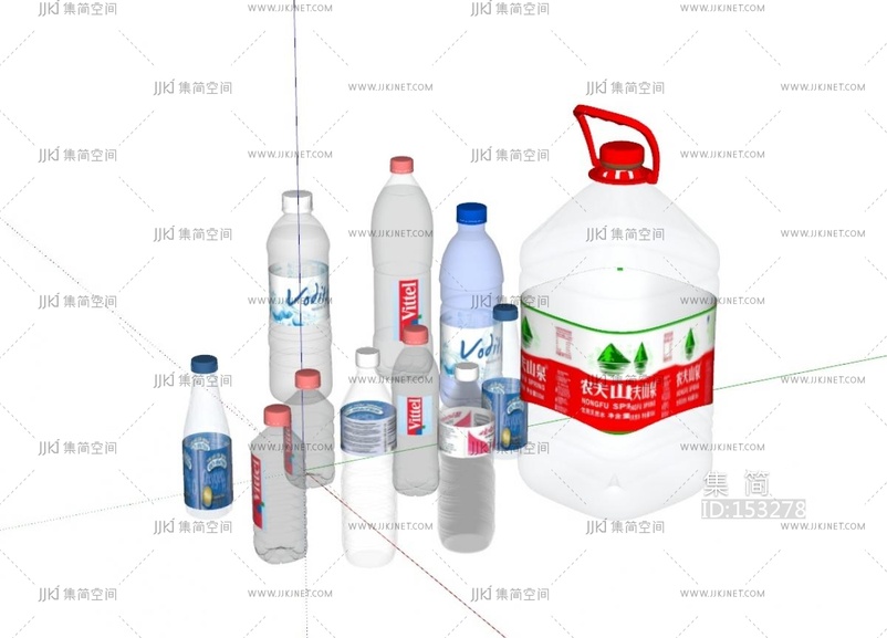矿泉水_桶装水_饮用水SU模型