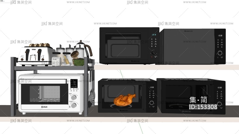 微波炉_微波炉_面包机SU模型