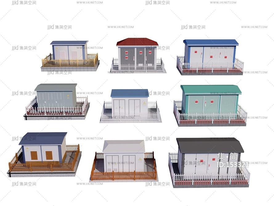 现代配电房_变电箱_变压器3D模型