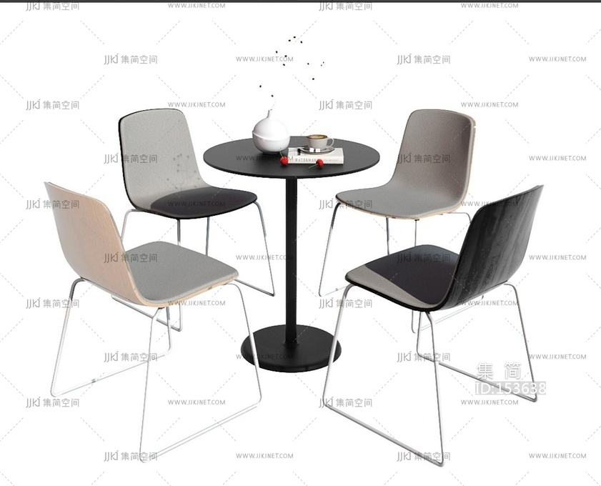 现代洽谈桌椅_休闲桌椅3D模型v