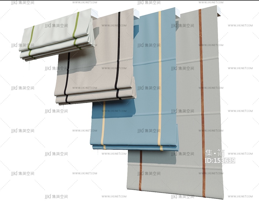 现代卷帘_拉帘_遮阳帘_折叠帘3D模型