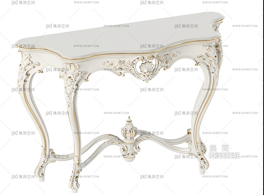 欧式古典端景条案端景台3D模型