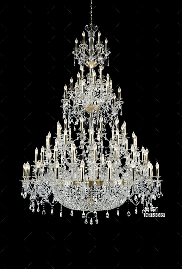 欧式吊灯_水晶吊灯3D模型