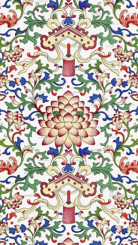 青花瓷贴图瓷器贴图小碎花 (6)