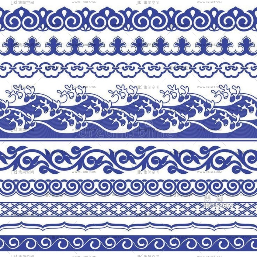 青花瓷贴图瓷器贴图小碎花 (8)