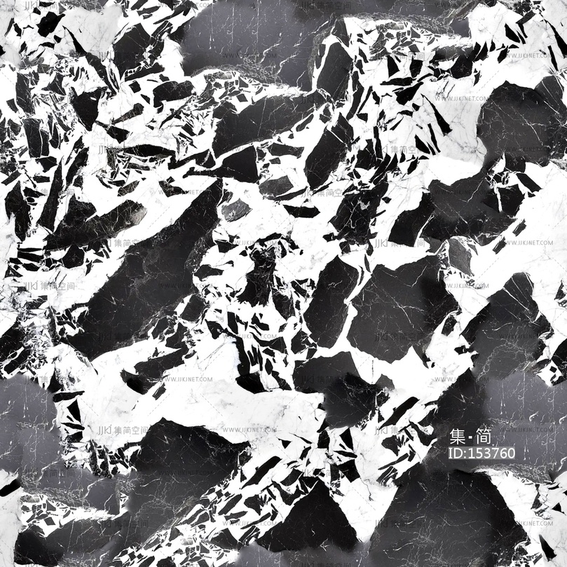 无缝宝格丽黑珍珠大理石瓷砖贴图