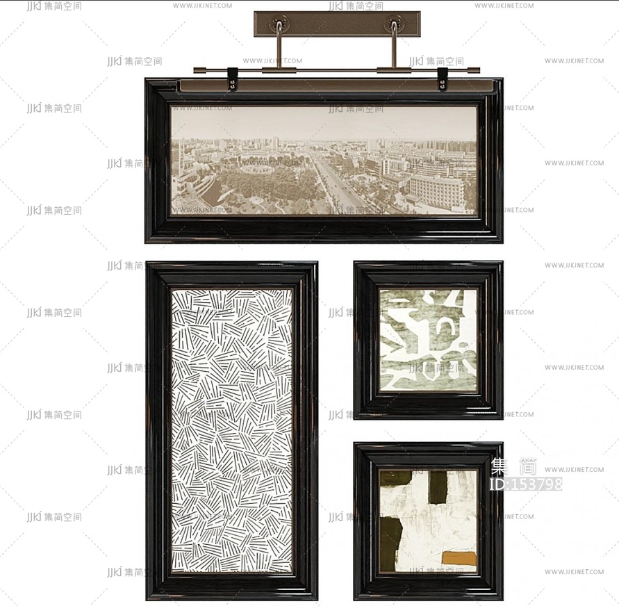 复古轻奢挂画3D模型