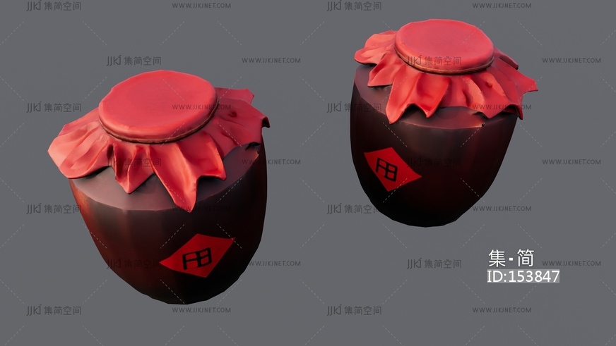 酒坛子su草图模型