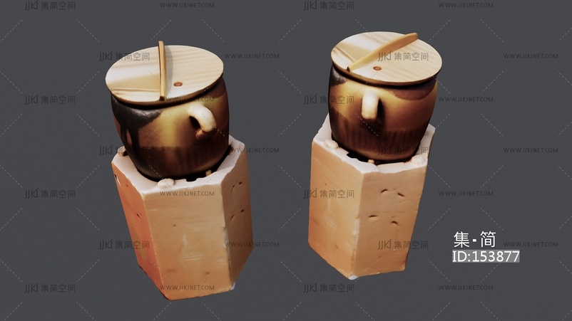 焖罐 su草图模型