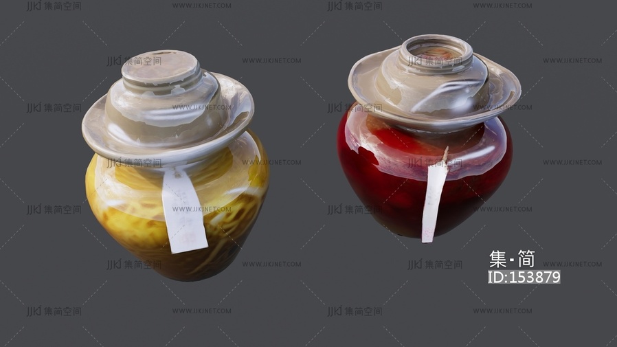 泡菜，罐子 su草图模型