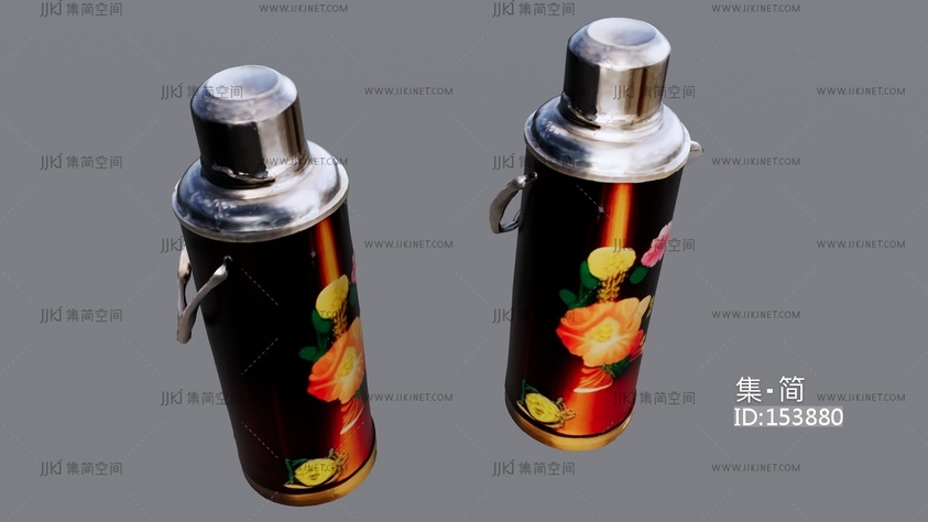 复古水壶,暖瓶 su草图模型