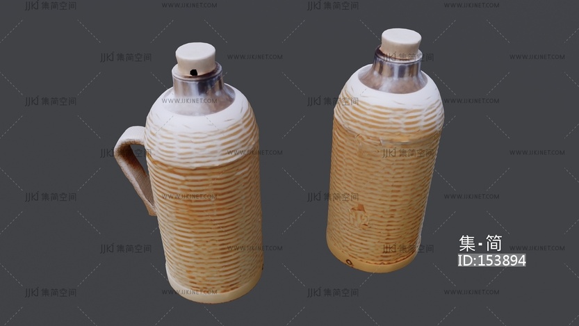 水壶，暖瓶su草图模型
