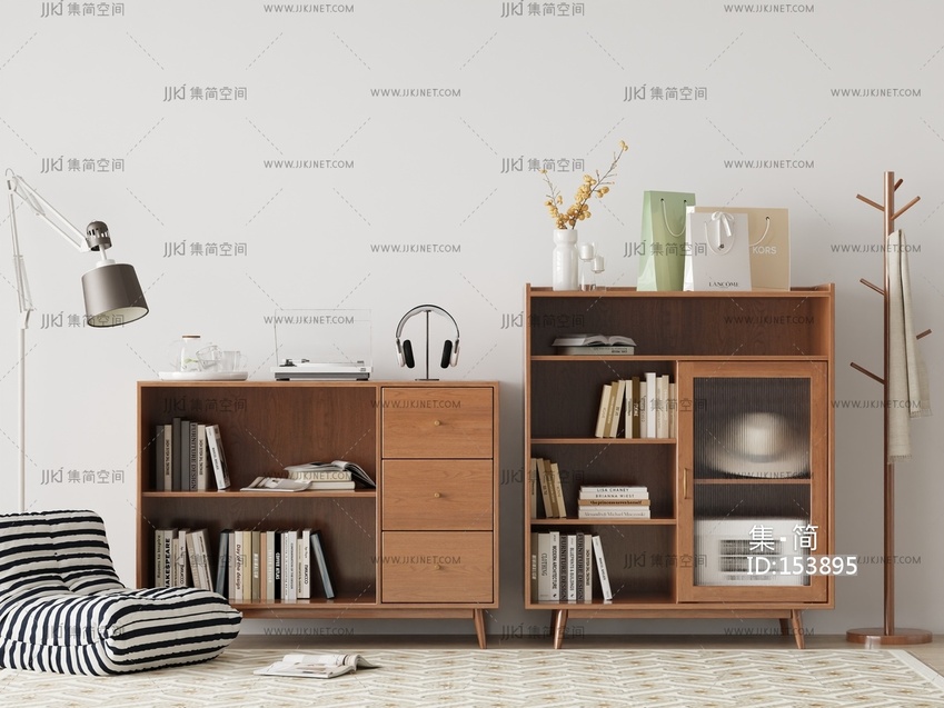 书柜，书架，装饰柜3D模型