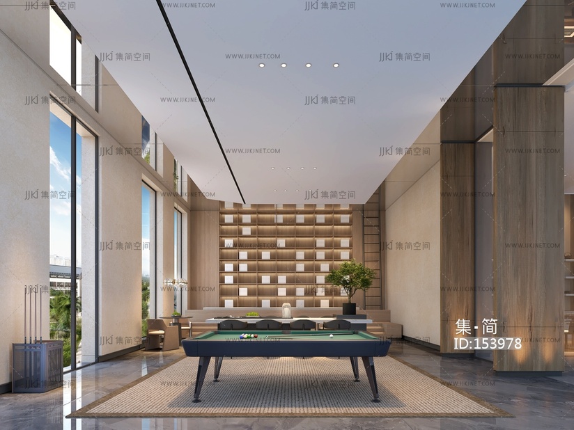 不隔层书吧3d模型