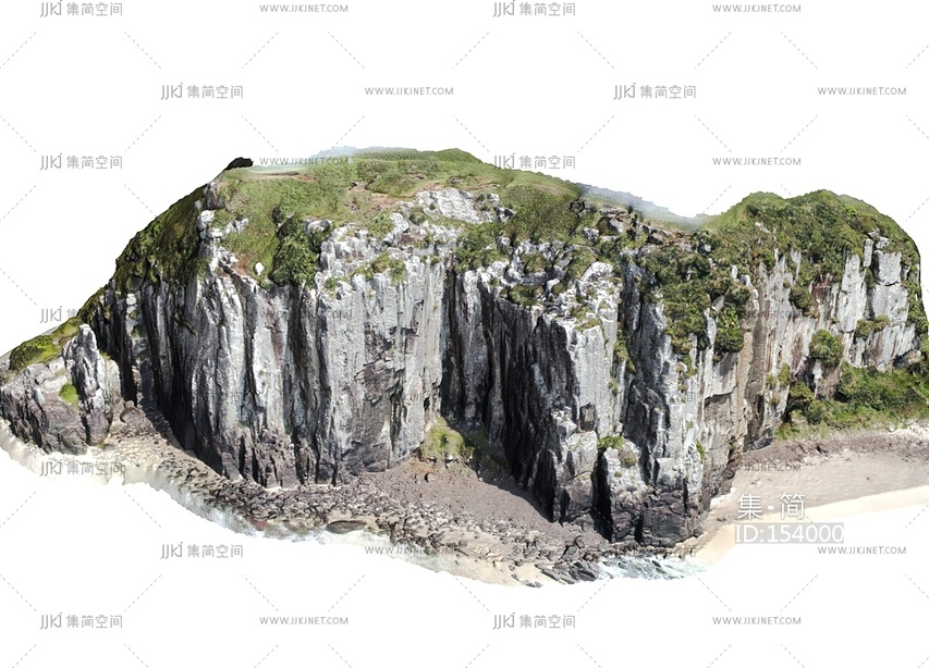 现代 悬崖 海边悬崖海岸光su模型